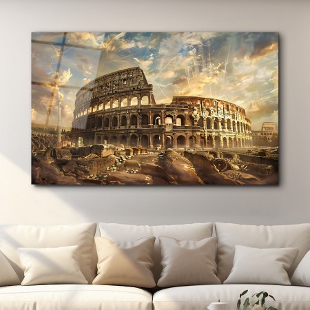 Roma Kolezyum Cam Tablo