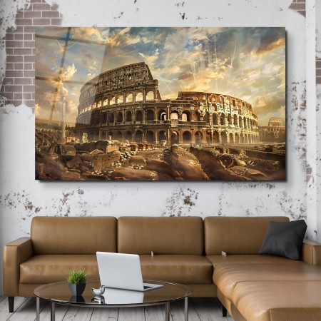 Roma Kolezyum Cam Tablo