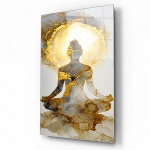 Işık ve Huzur Meditasyonu Cam Tablo