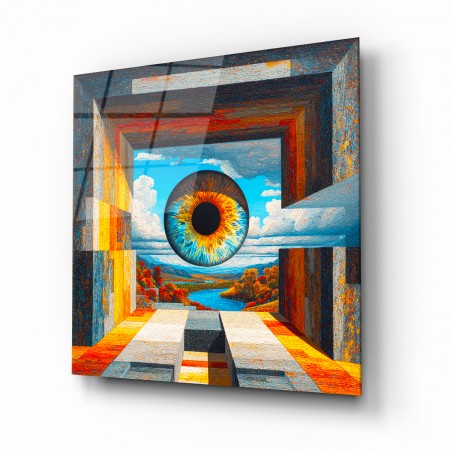 Kozmik Bakış Cam Tablo