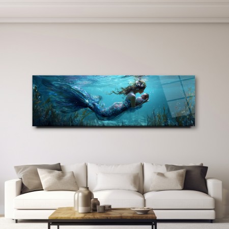 Deniz Kızı Panoramik Cam Tablo