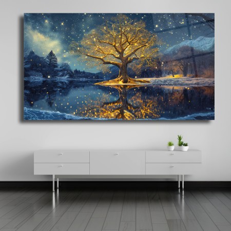 Hayat Ağacı Cam Tablo