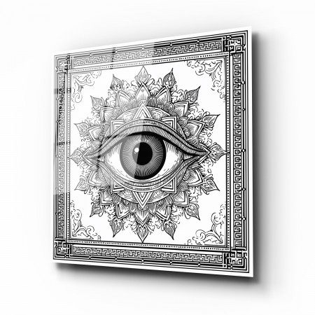Mandala Göz Cam Tablo