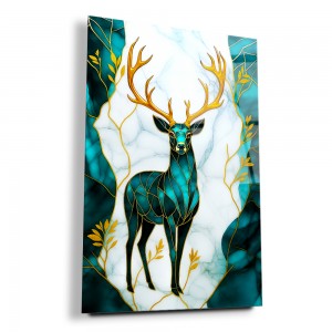 Asil Geyik Cam Tablo