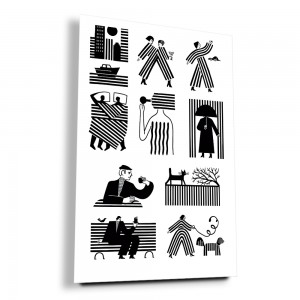 Şehirde Anlar Cam Tablo