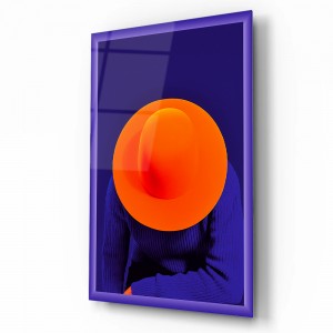 Neon Şapka Cam Tablo
