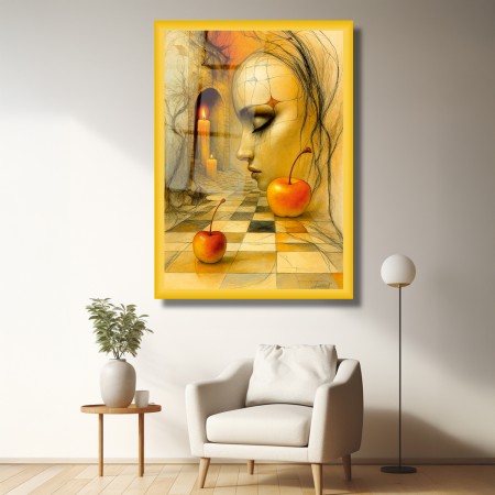 Sol Profilin Düşü Cam Tablo