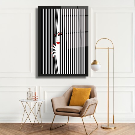 Gizemli Bakış Cam Tablo