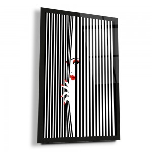 Gizemli Bakış Cam Tablo