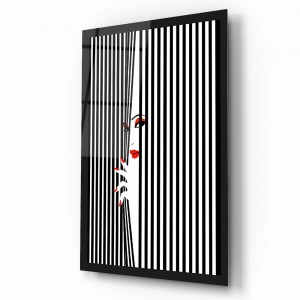 Gizemli Bakış Cam Tablo