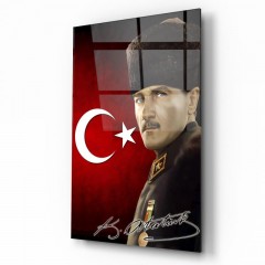 Atatürk Portresi Cam Tablo