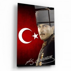 Atatürk Portresi Cam Tablo