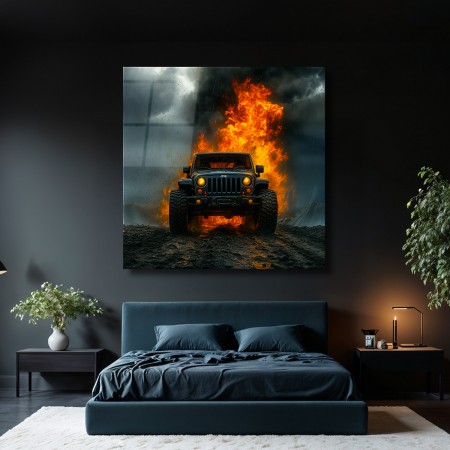 Ateşin Gücü Off-Road Araç Cam Tablo