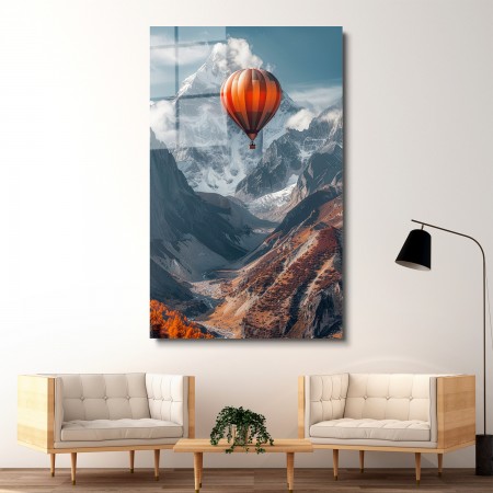 Dağlardaki Balon Cam Tablo