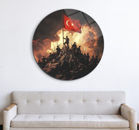 Dağlardaki Türk Zaferi Cam Tablo