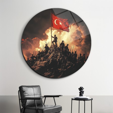 Dağlardaki Türk Zaferi Cam Tablo