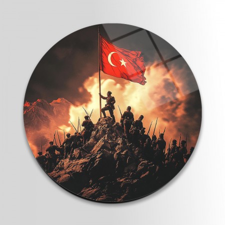 Dağlardaki Türk Zaferi Cam Tablo