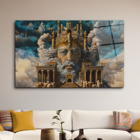 Devasa İmparator Yapıtı Cam Tablo