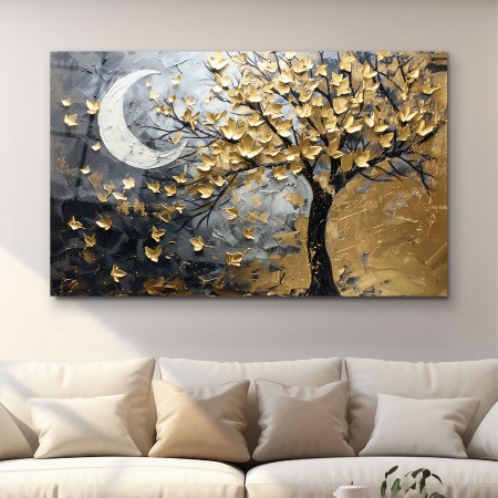 Gece Görüntüsü Cam Tablo
