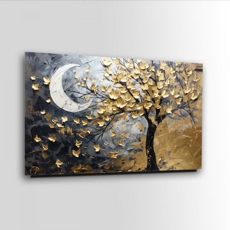 Gece Görüntüsü Cam Tablo