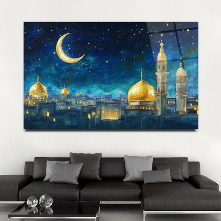 Gece Mısır Manzarası Cam Tablo