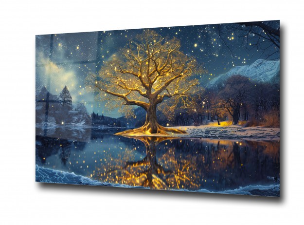 Hayat Ağacı Cam Tablo