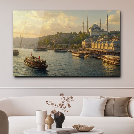 İstanbul Manzarası Cam Tablo