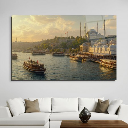 İstanbul Manzarası Cam Tablo