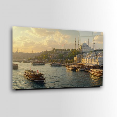 İstanbul Manzarası Cam Tablo
