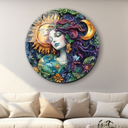 Kabartmalı Kadın Cam Tablo
