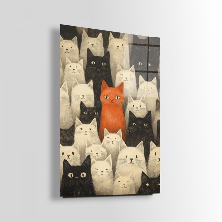 Kedi Koreografisi Cam Tablo
