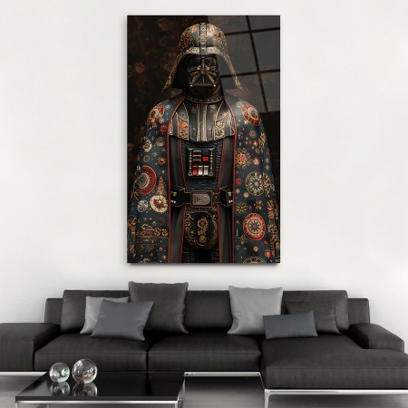 Kostümlü Darth Vader Cam Tablo