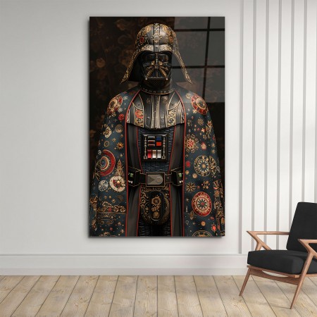 Kostümlü Darth Vader Cam Tablo