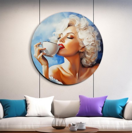 Marilyn Monroe Kahvesi Cam Tablo