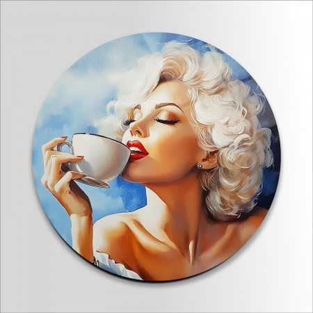 Marilyn Monroe Kahvesi Cam Tablo