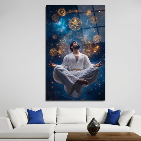 Meditasyon Ruhu Cam Tablo