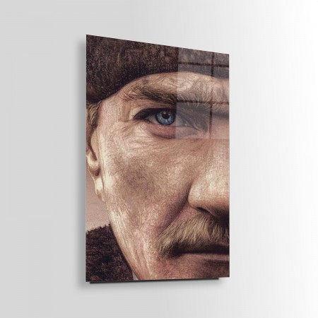 Mustafa Kemal Atatürk Yüzü Cam Tablo