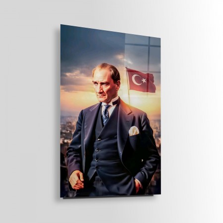 Mustafa Kemal Paşa Zaferi Cam Tablo