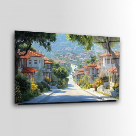 Müstakil Evler Sokağı Cam Tablo