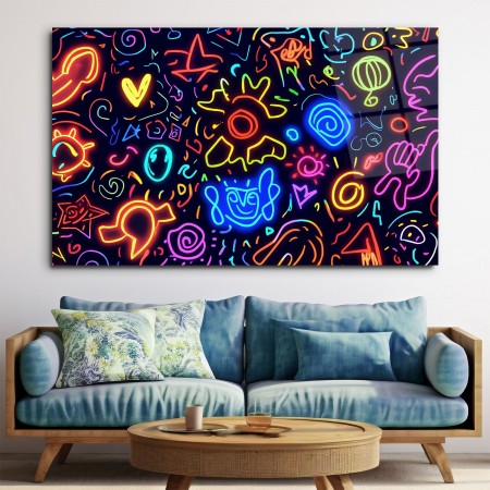 Neon Semboller Cam Tablo