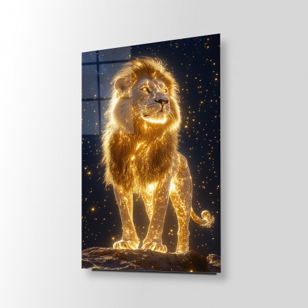 Gold Aslan Cam Tablo