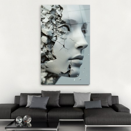 Parçalı Beton Yüz Cam Tablo