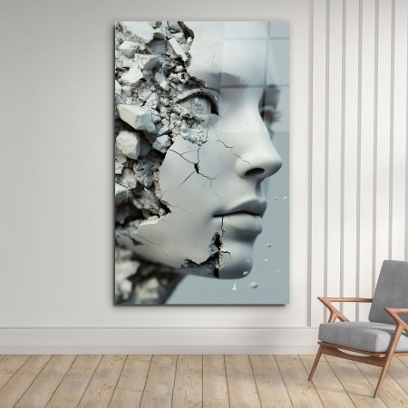 Parçalı Beton Yüz Cam Tablo