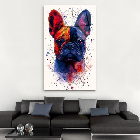 Renkli Pug Cam Tablo