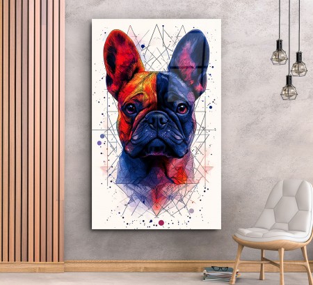 Renkli Pug Cam Tablo