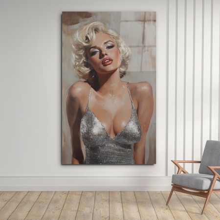 Resim Boyası Marilyn Monroe Cam Tablo