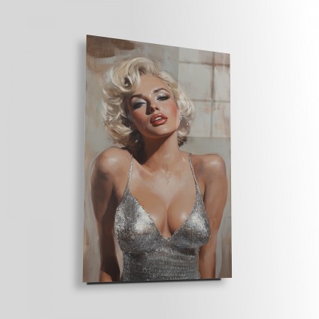 Resim Boyası Marilyn Monroe Cam Tablo