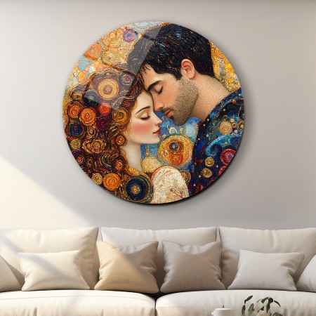 Romantik Çift Cam Tablo