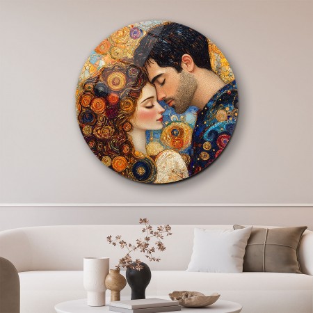 Romantik Çift Cam Tablo