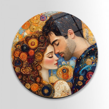 Romantik Çift Cam Tablo